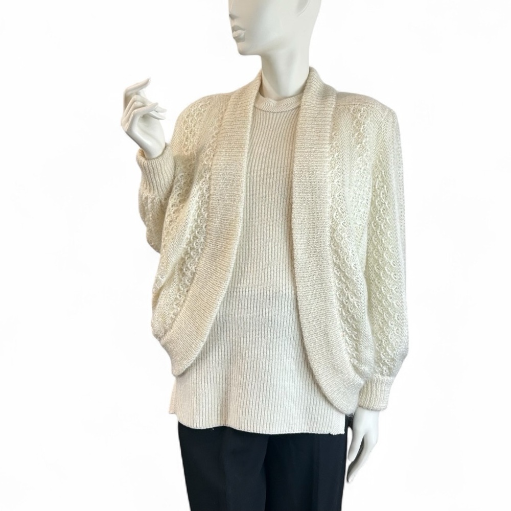 Vintage 80s White Stag Mohair Blend Cardigan